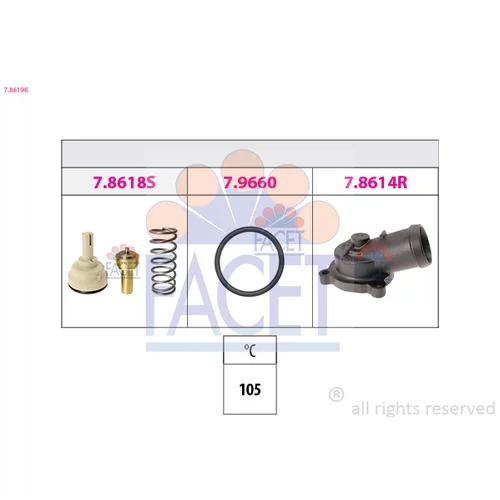 Termostat chladenia FACET 7.8619K
