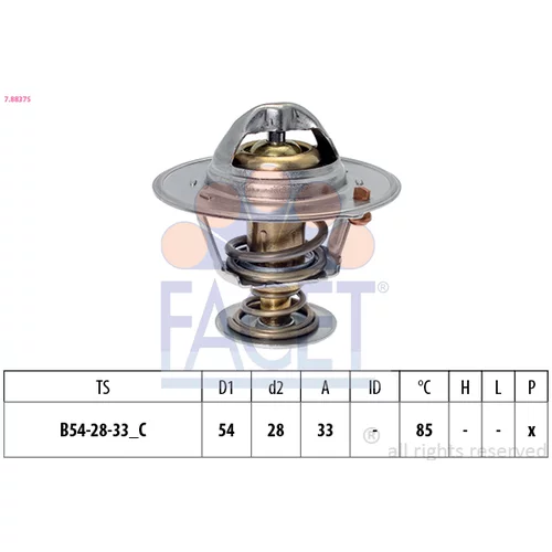 Termostat chladenia 7.8837S /FACET/