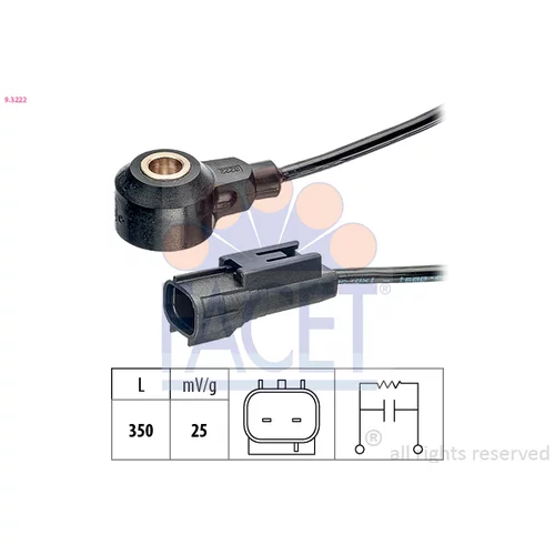 Senzor klepania FACET 9.3222