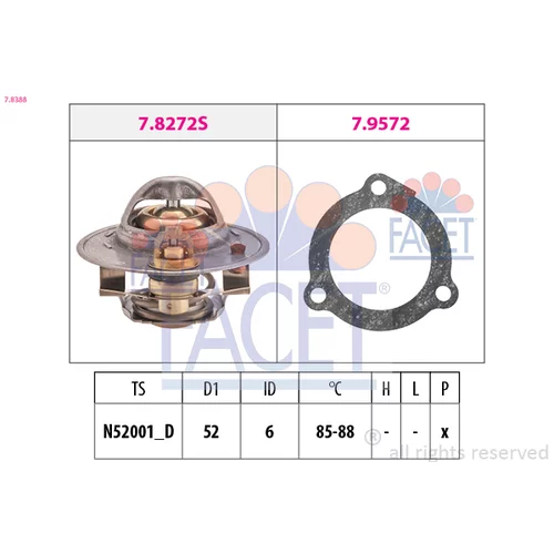 Termostat chladenia FACET 7.8388