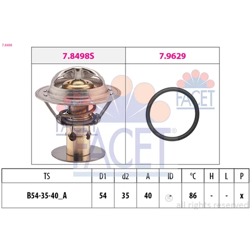 Termostat chladenia FACET 7.8498