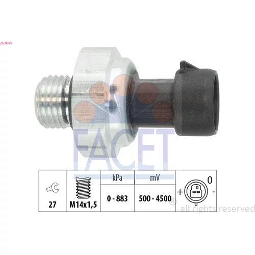 Snímač tlaku oleja FACET 25.0079