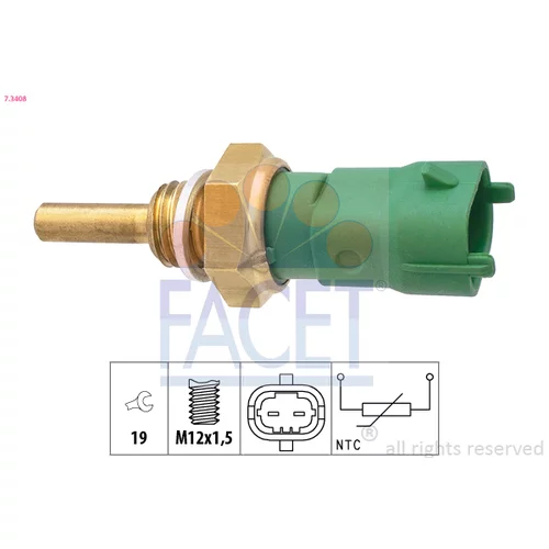 Senzor teploty paliva FACET 7.3408