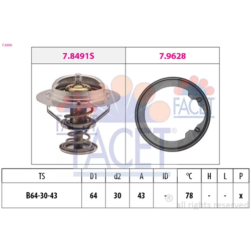 Termostat chladenia FACET 7.8496