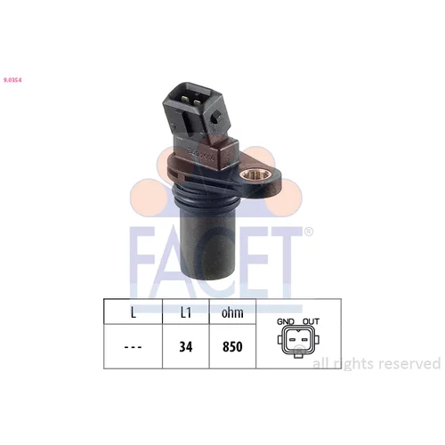 Snímač, otáčky motora FACET 9.0354