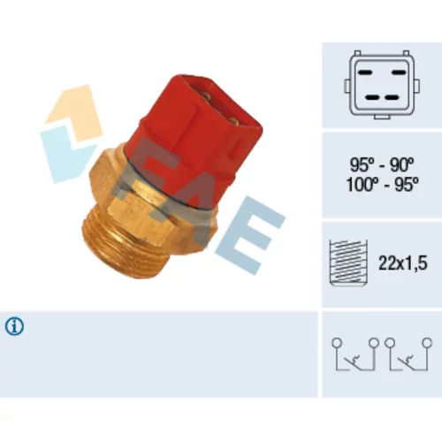 Teplotný spínač ventilátora chladenia FAE 37960