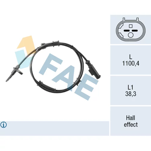 Snímač počtu otáčok kolesa FAE 78648