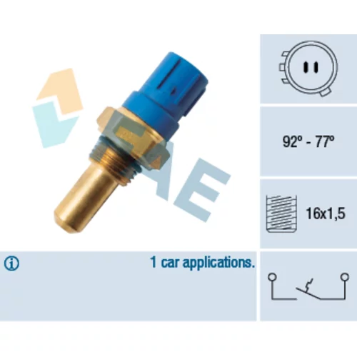 Teplotný spínač ventilátora chladenia FAE 36380