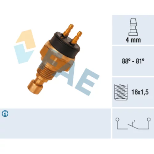Teplotný spínač ventilátora chladenia FAE 37440