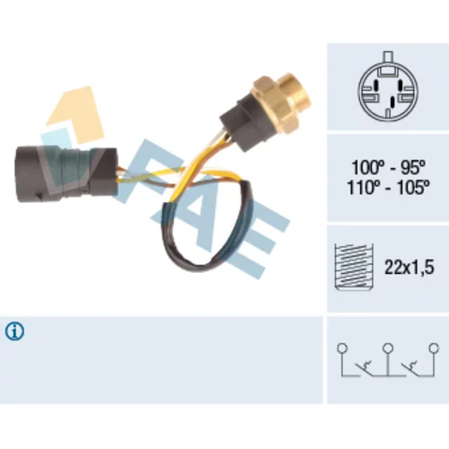 Teplotný spínač ventilátora chladenia FAE 38080
