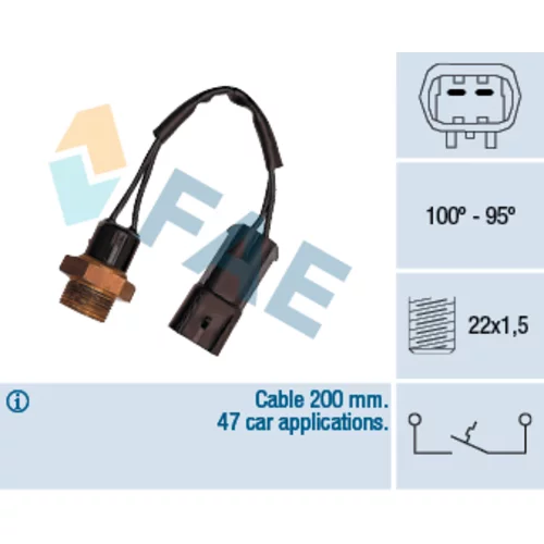 Teplotný spínač ventilátora chladenia 36220 /FAE/