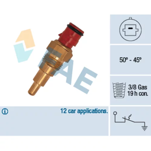 Teplotný spínač ventilátora chladenia FAE 36120