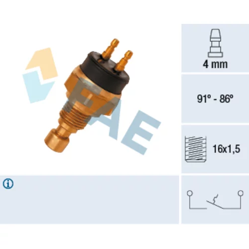 Teplotný spínač ventilátora chladenia FAE 37450