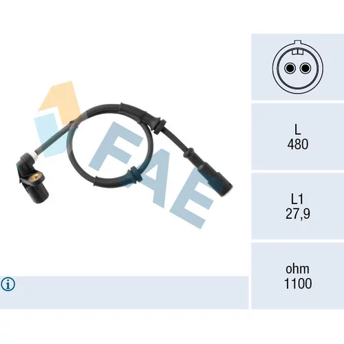 Snímač počtu otáčok kolesa FAE 78611