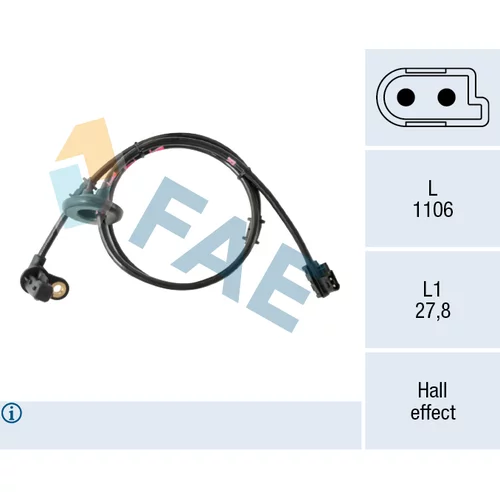 Snímač počtu otáčok kolesa FAE 78640