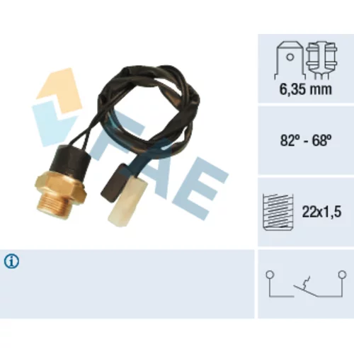 Teplotný spínač ventilátora chladenia FAE 37502