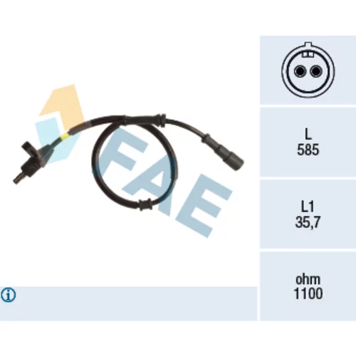 Snímač počtu otáčok kolesa FAE 78165