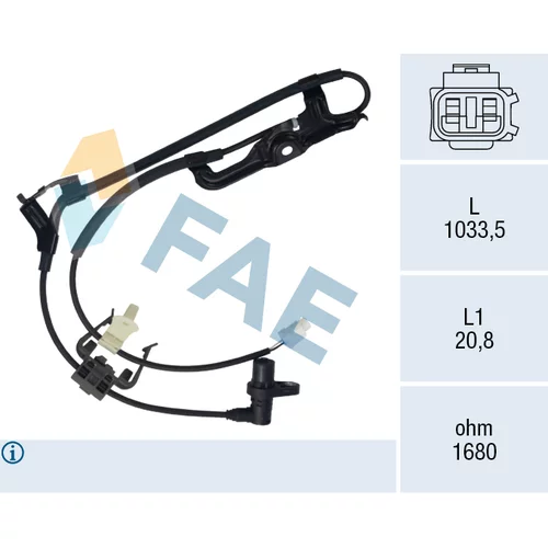 Snímač počtu otáčok kolesa FAE 78733