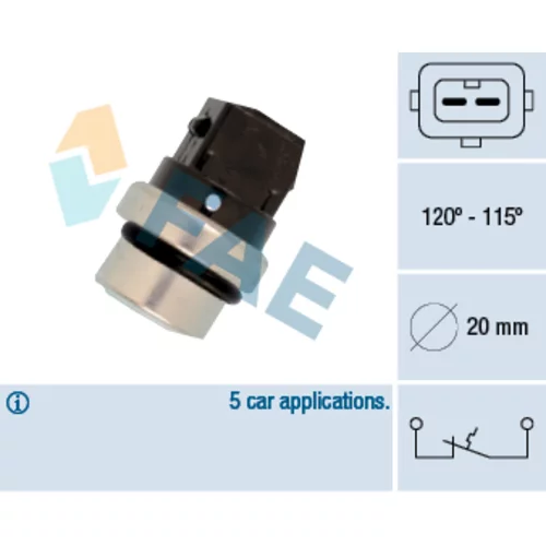 Teplotný spínač ventilátora chladenia FAE 36700