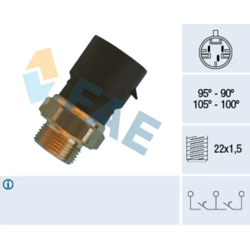 Teplotný spínač ventilátora chladenia FAE 38310