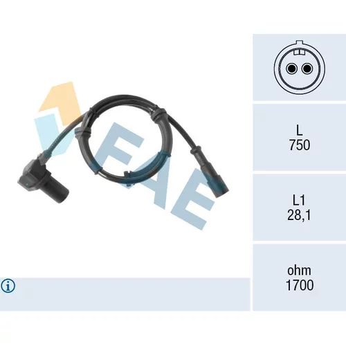 Snímač počtu otáčok kolesa FAE 78584