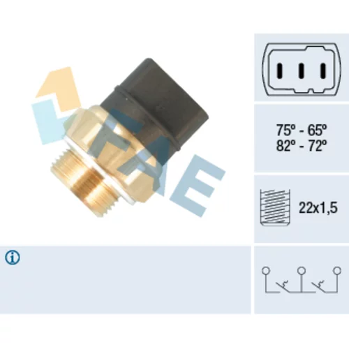 Teplotný spínač ventilátora chladenia FAE 37826