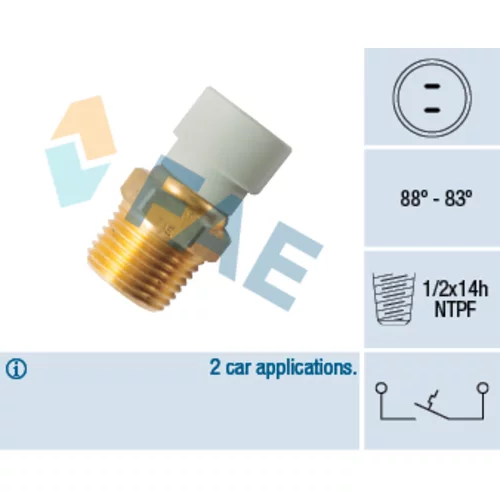 Teplotný spínač ventilátora chladenia FAE 36499