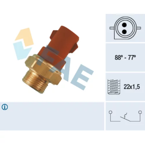 Teplotný spínač ventilátora chladenia FAE 37230