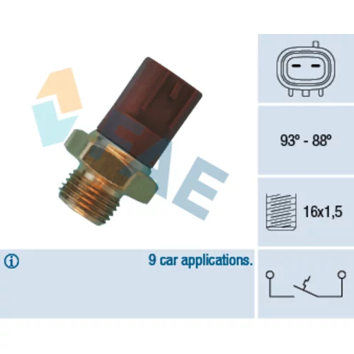 Teplotný spínač ventilátora chladenia FAE 36510