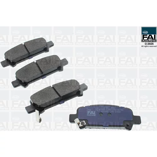 Sada brzdových platničiek kotúčovej brzdy FAI AutoParts FPBP607