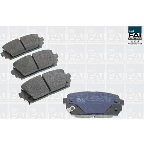 Sada brzdových platničiek kotúčovej brzdy FAI AutoParts FPBP748