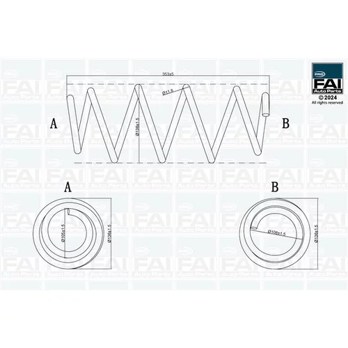 Pružina podvozku FAI AutoParts FPCS116