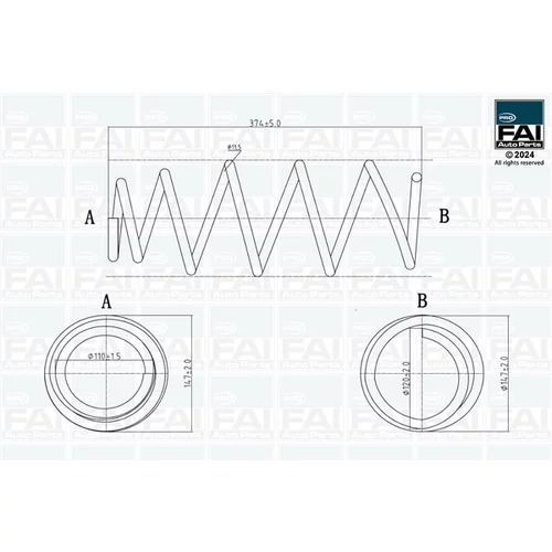 Pružina podvozku FAI AutoParts FPCS146