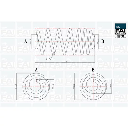 Pružina podvozku FAI AutoParts FPCS155