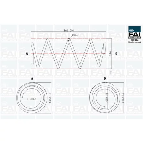 Pružina podvozku FAI AutoParts FPCS185
