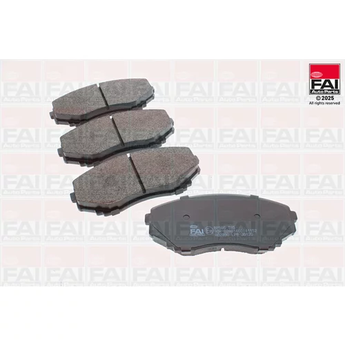 Sada brzdových platničiek kotúčovej brzdy FAI AutoParts BP596