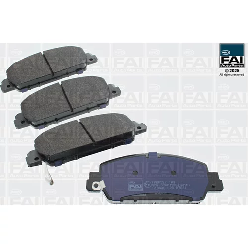 Sada brzdových platničiek kotúčovej brzdy FAI AutoParts FPBP527