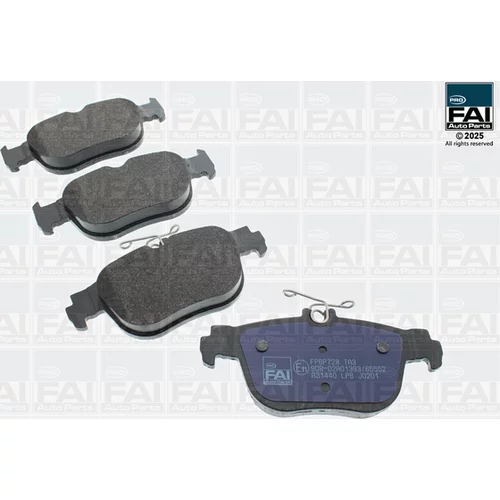Sada brzdových platničiek kotúčovej brzdy FAI AutoParts FPBP728