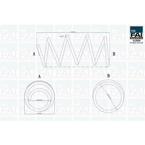 Pružina podvozku FPCS189 (FAI AutoParts)