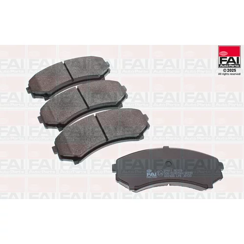 Sada brzdových platničiek kotúčovej brzdy FAI AutoParts BP411