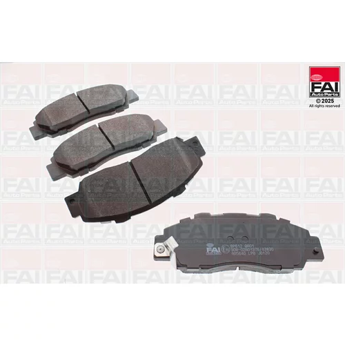 Sada brzdových platničiek kotúčovej brzdy FAI AutoParts BP612