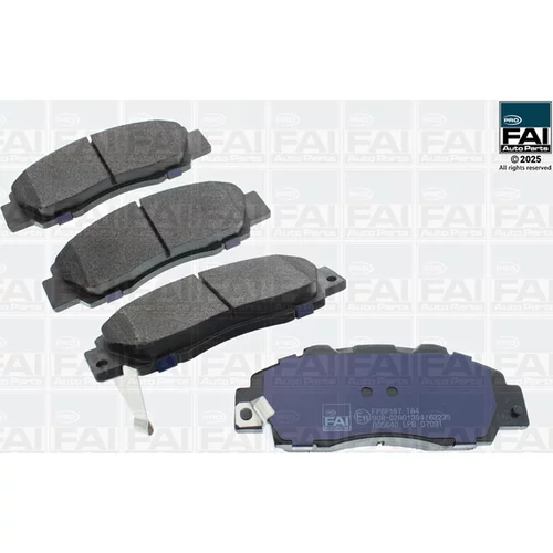 Sada brzdových platničiek kotúčovej brzdy FAI AutoParts FPBP187