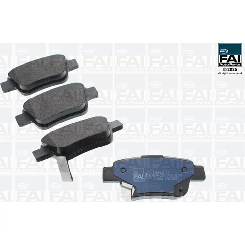 Sada brzdových platničiek kotúčovej brzdy FAI AutoParts FPBP428