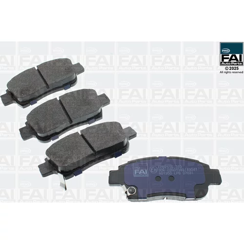Sada brzdových platničiek kotúčovej brzdy FAI AutoParts FPBP116