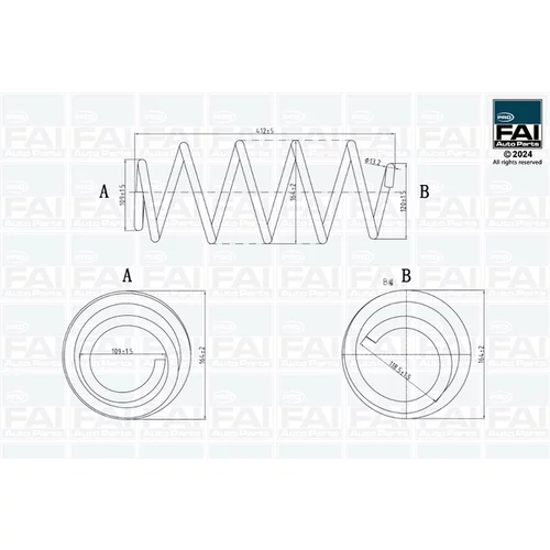 Pružina podvozku FAI AutoParts FPCS132