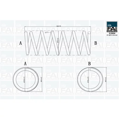 Pružina podvozku FAI AutoParts FPCS163