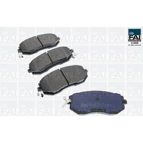 Sada brzdových platničiek kotúčovej brzdy FAI AutoParts FPBP525