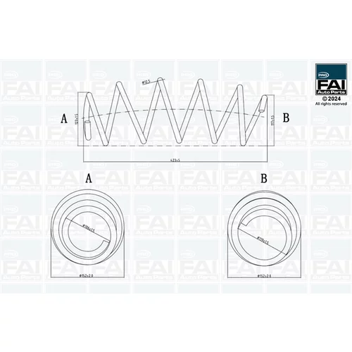 Pružina podvozku FAI AutoParts FPCS140