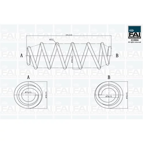 Pružina podvozku FAI AutoParts FPCS174
