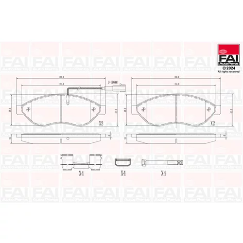 Sada brzdových platničiek kotúčovej brzdy FAI AutoParts BP114